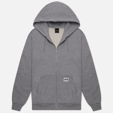 фото Мужская толстовка stan ray patch zip hoodie, цвет серый, размер s