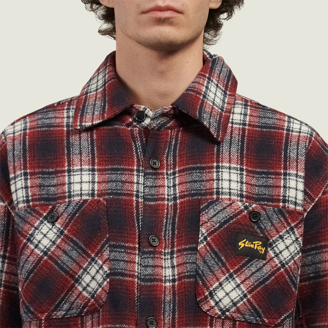 Stan Ray Мужская рубашка Quilted Plaid Overshirt