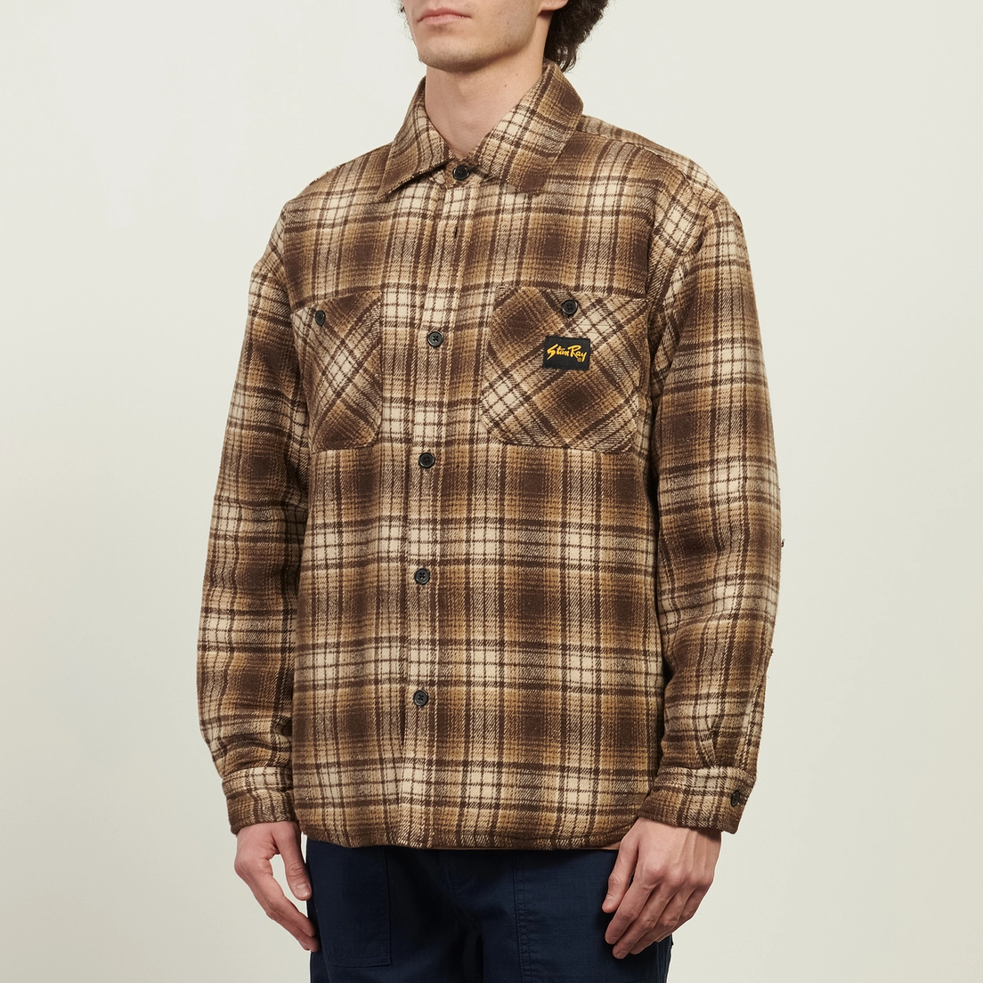 Stan Ray Мужская рубашка Quilted Plaid Overshirt