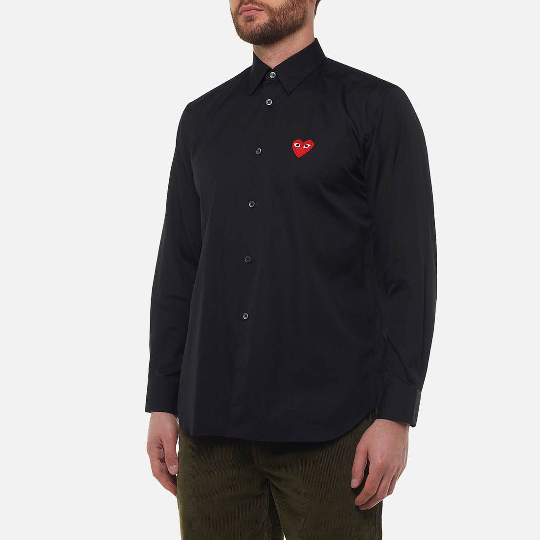 Comme des Garcons Play Мужская рубашка Red Heart Emblem