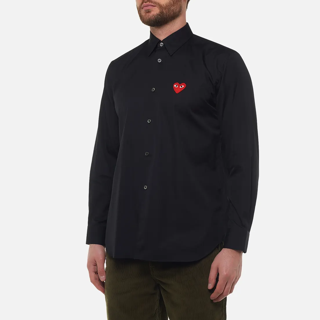 Comme des Garcons Play Мужская рубашка Red Heart Emblem