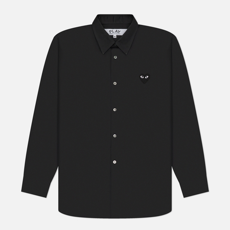 Мужская рубашка Comme des Garcons Play Black Heart Emblem, цвет чёрный
