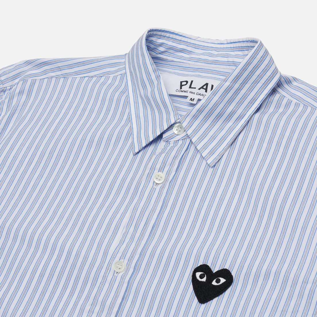 Comme des Garcons Play Мужская рубашка Black Emblem Striped