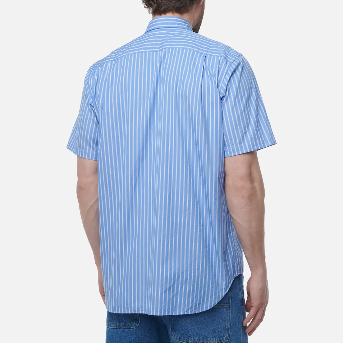 Comme des Garcons Play Мужская рубашка Black Emblem Striped Short Sleeve