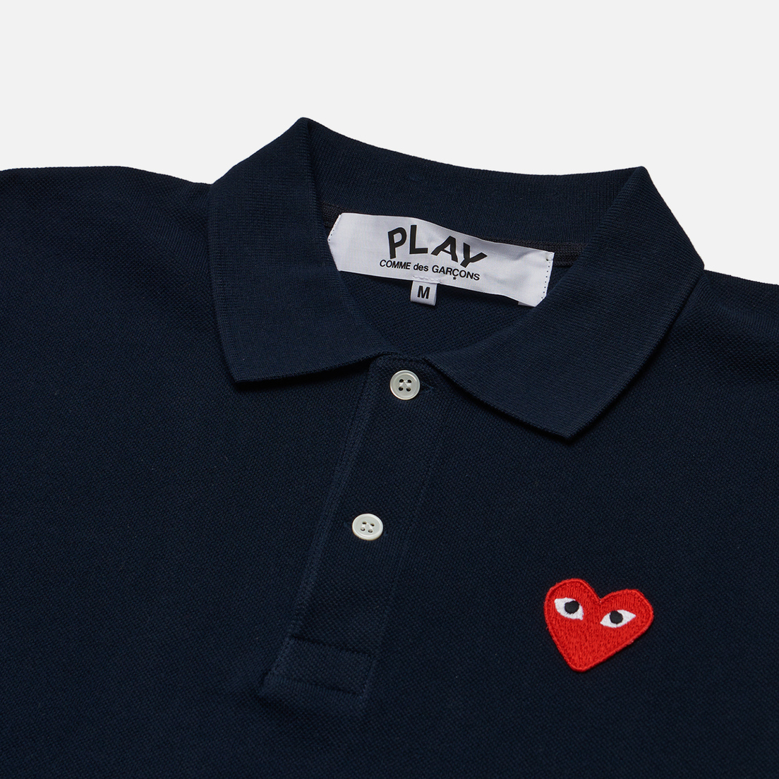 Comme des Garcons Play Мужское поло Red Heart Emblem