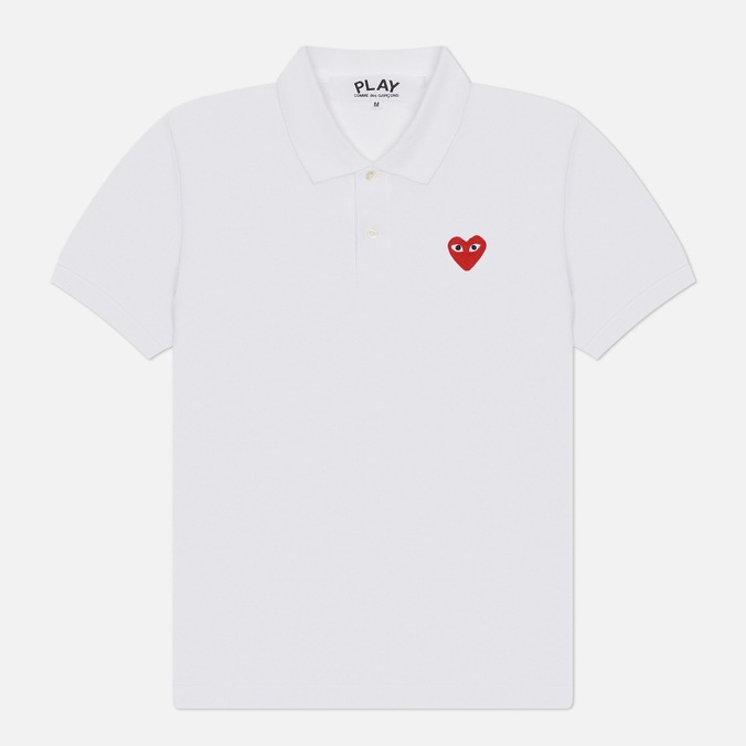 Мужское поло Comme des Garcons Play Red Heart Emblem