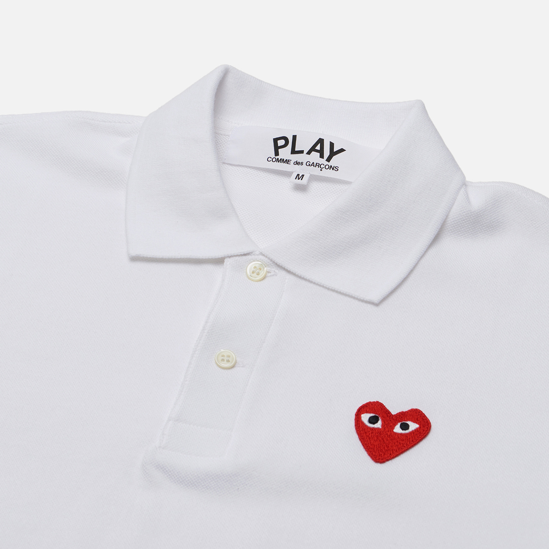 Comme des Garcons Play Мужское поло Red Heart Emblem