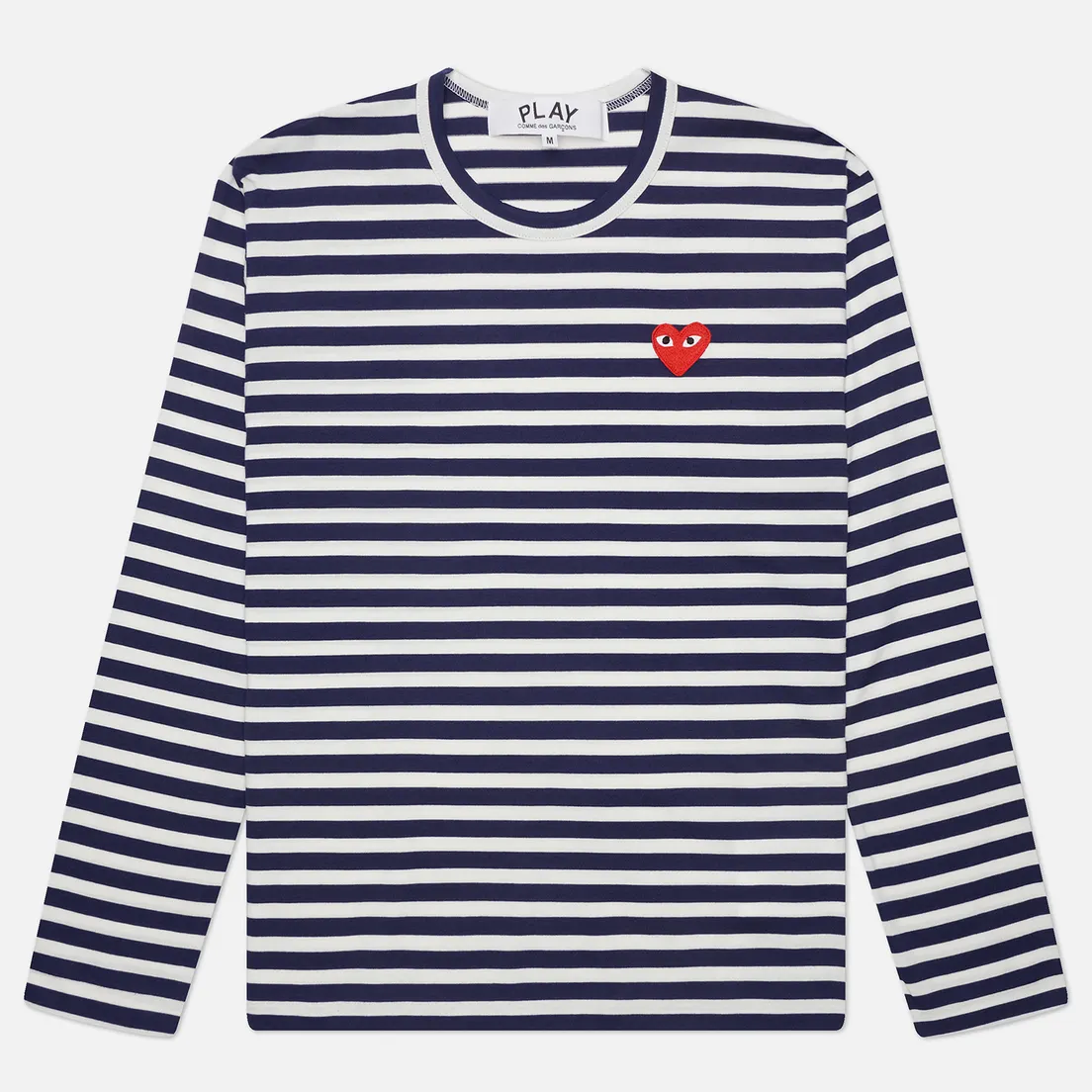 Comme des Garcons Play Мужской лонгслив Red Emblem Striped