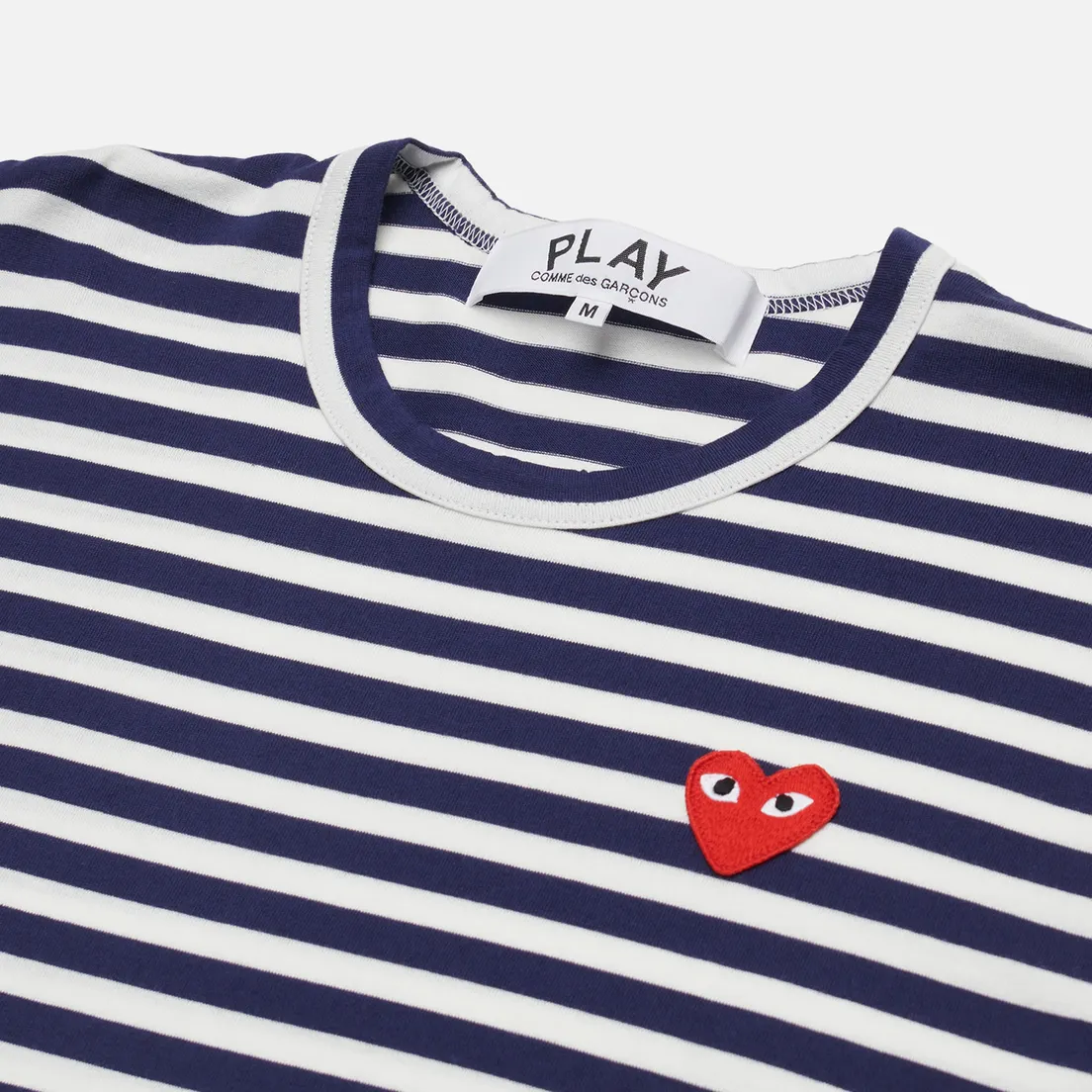 Comme des Garcons Play Мужской лонгслив Red Emblem Striped