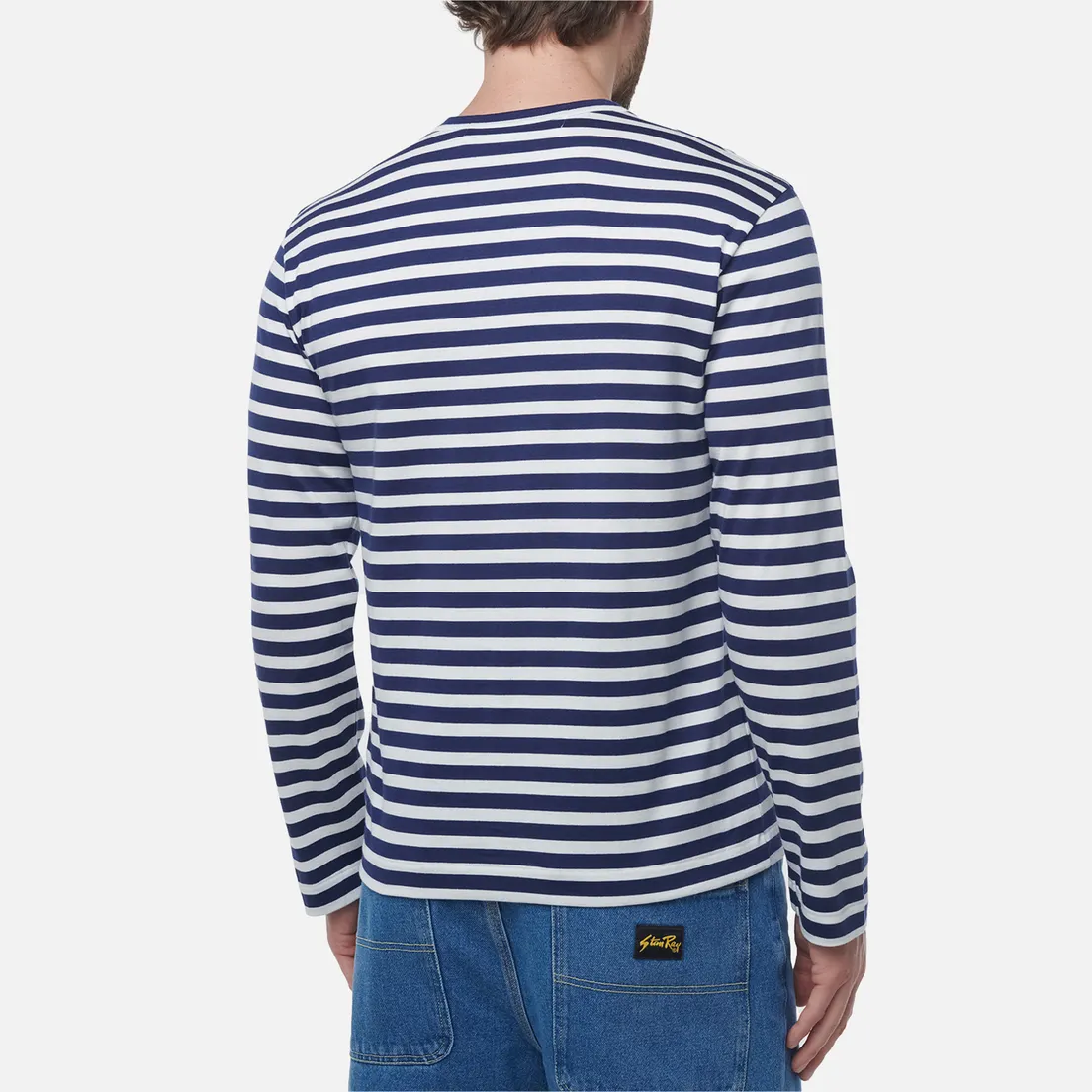 Comme des Garcons Play Мужской лонгслив Red Emblem Striped