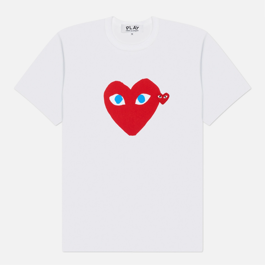 Comme des Garcons Play Мужская футболка Red Emblem Blue Eyes