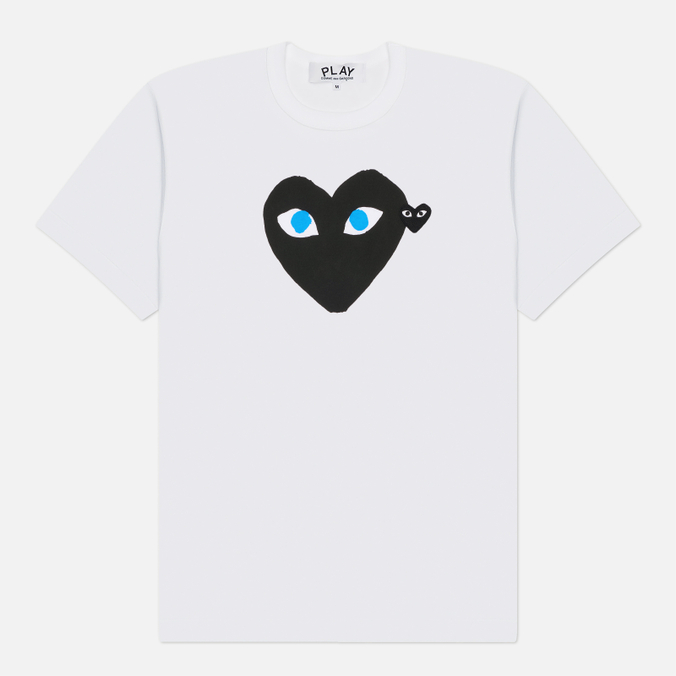 Мужская футболка Comme des Garcons Play Black Emblem Blue Eyes