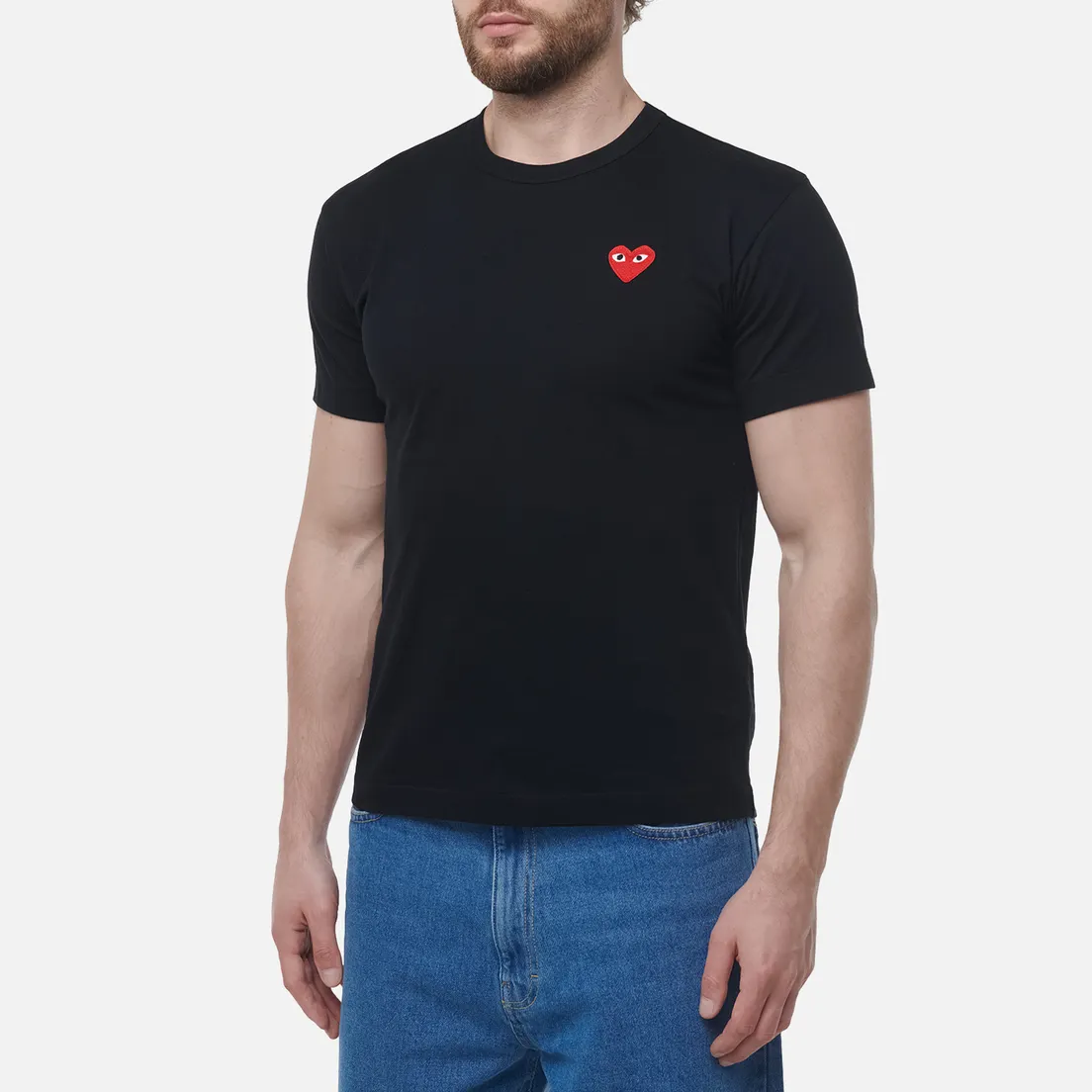 Comme des Garcons Play Мужская футболка Red Emblem