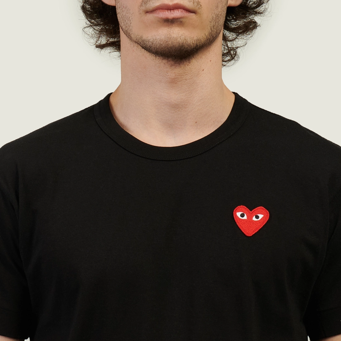 Comme des Garcons Play Мужская футболка Red Emblem