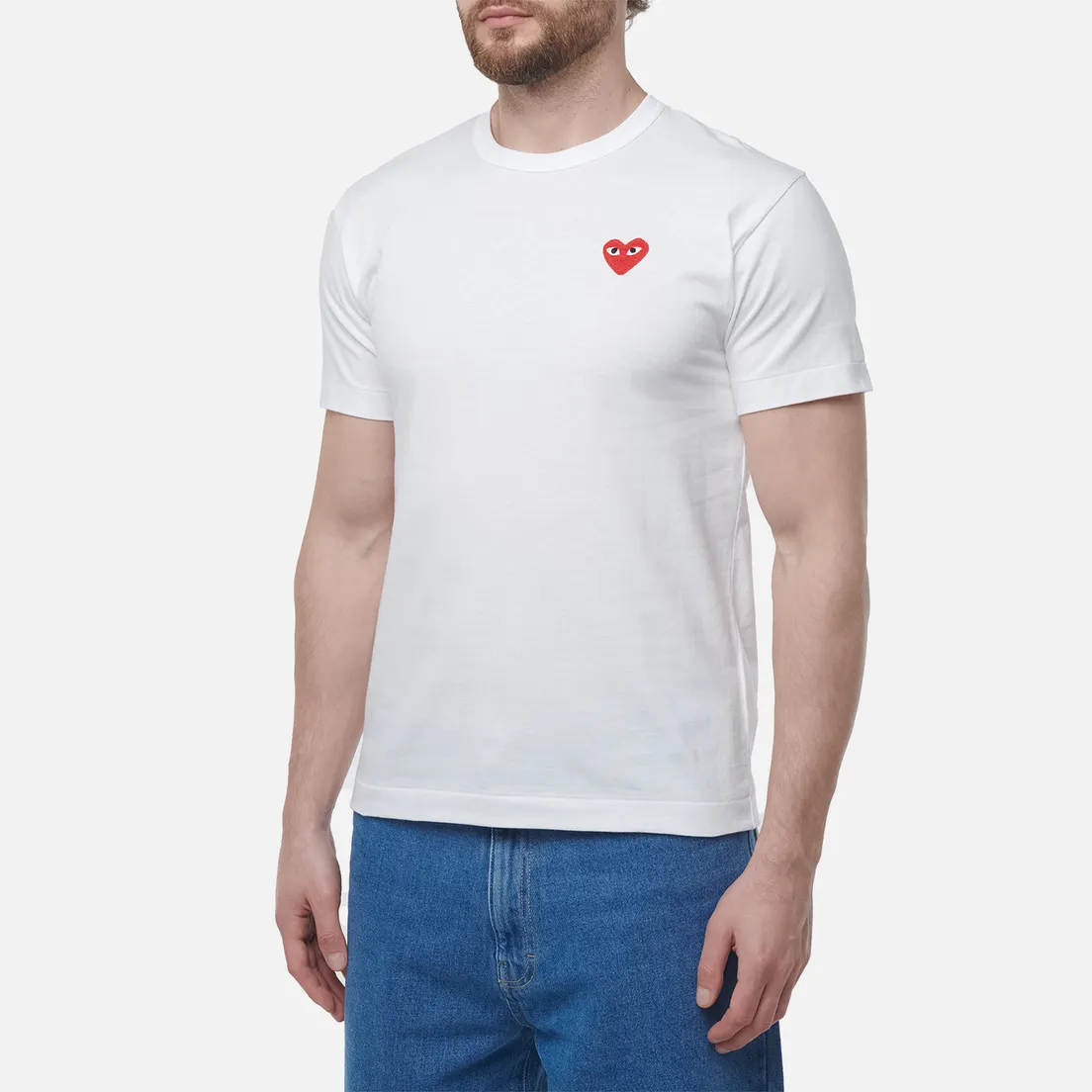 Comme des Garcons Play Мужская футболка Red Emblem