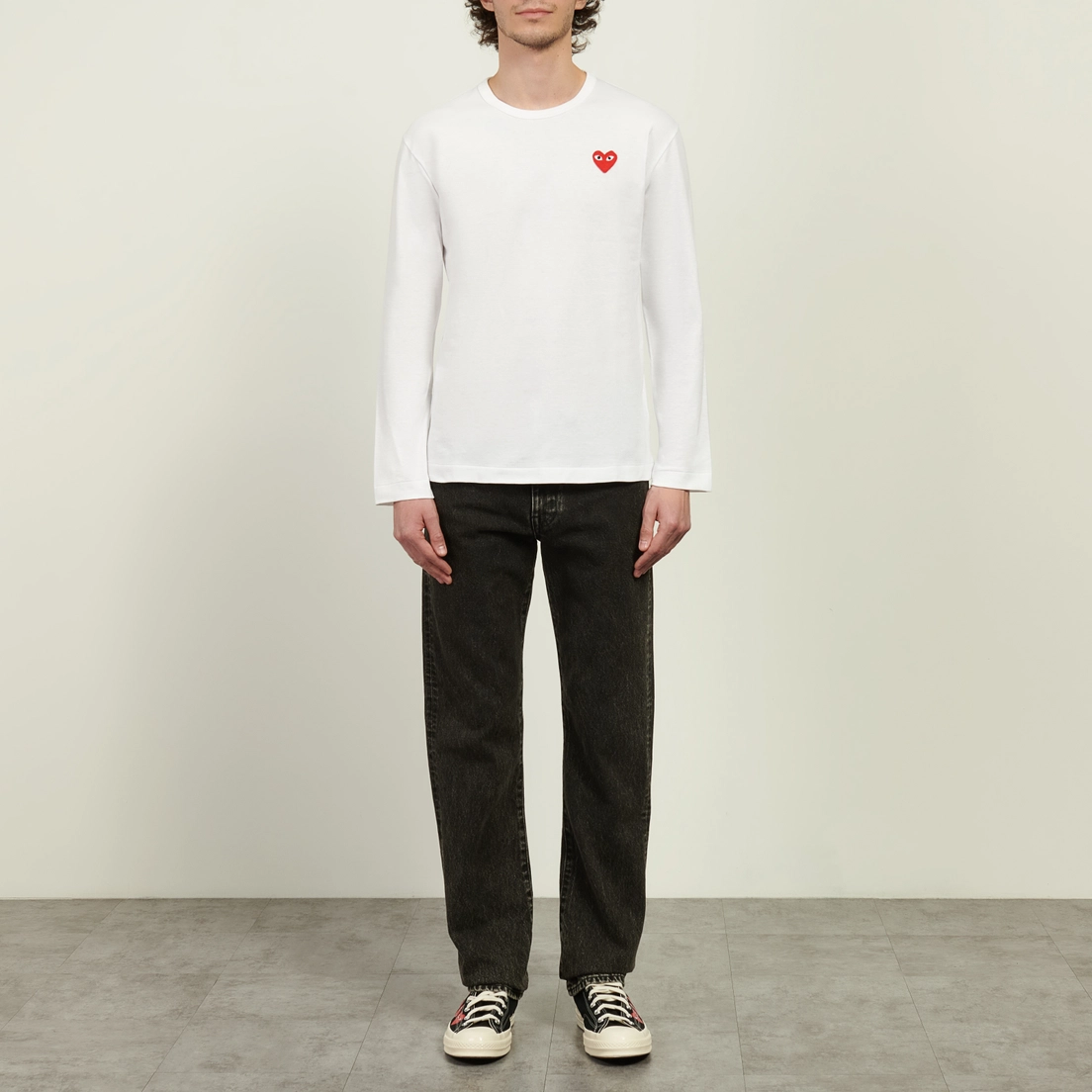 Comme des Garcons Play Мужской лонгслив Classic Red Heart