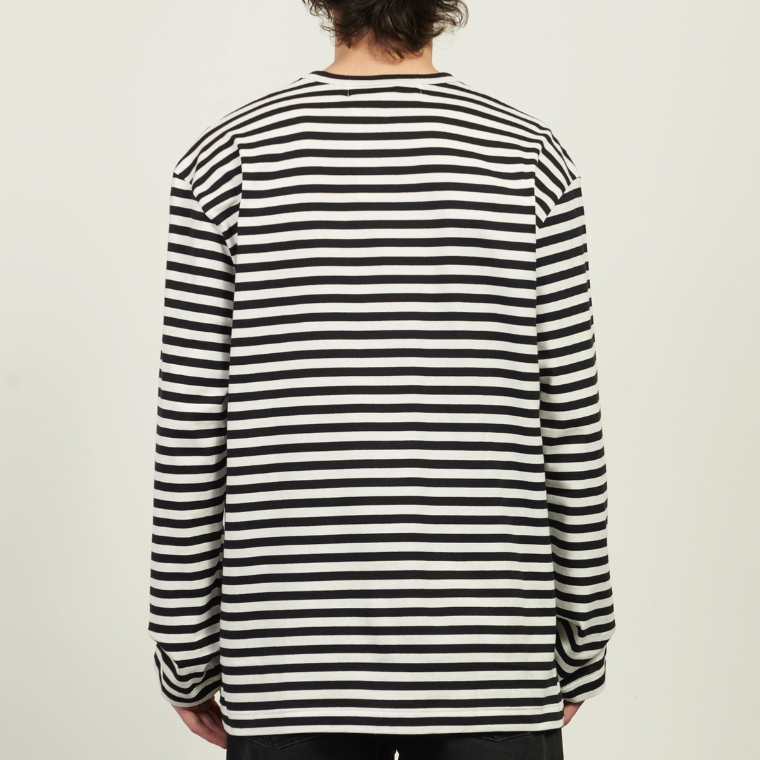 Comme des Garcons Play Мужской лонгслив Red Emblem Striped
