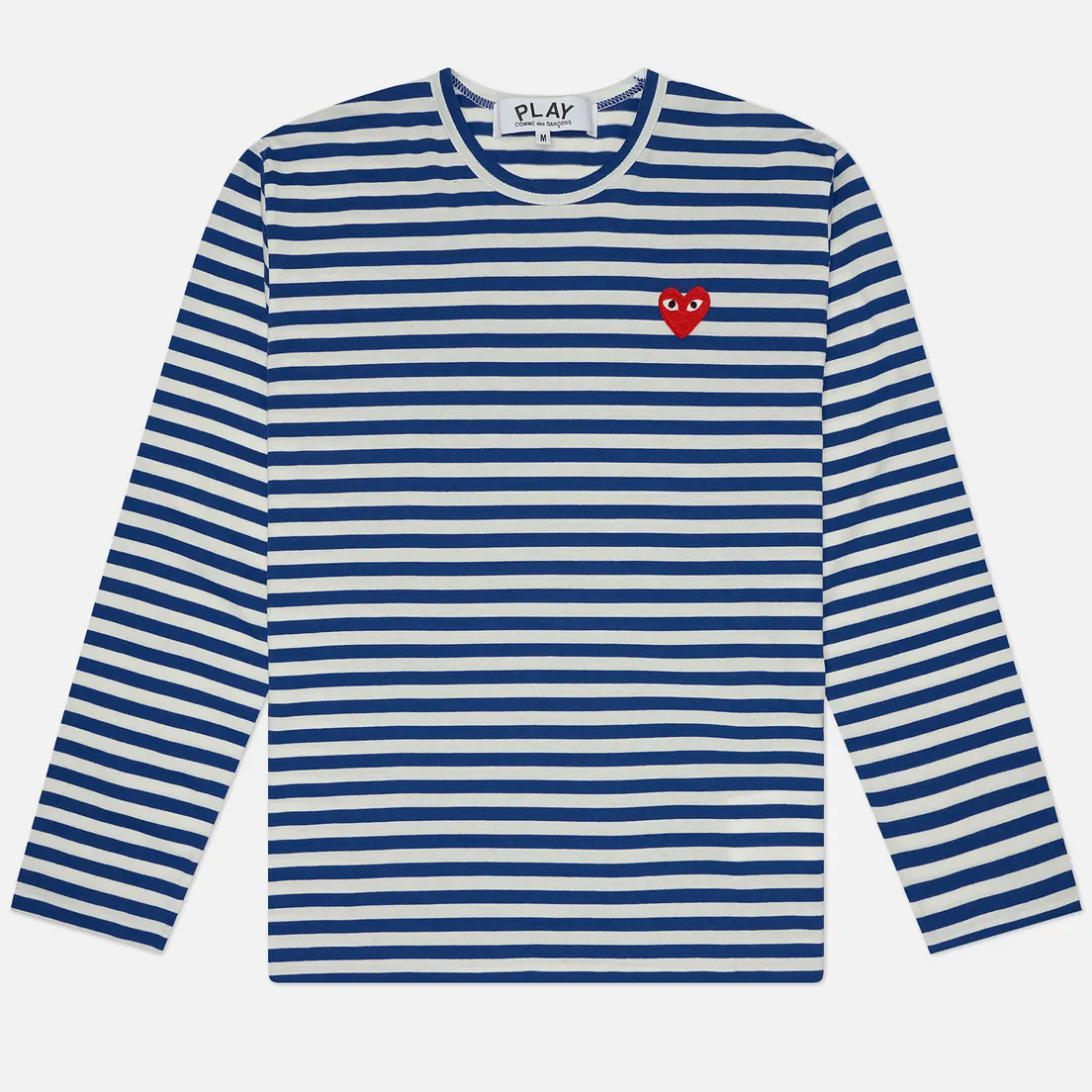 Comme des Garcons Play Мужской лонгслив Red Emblem Striped