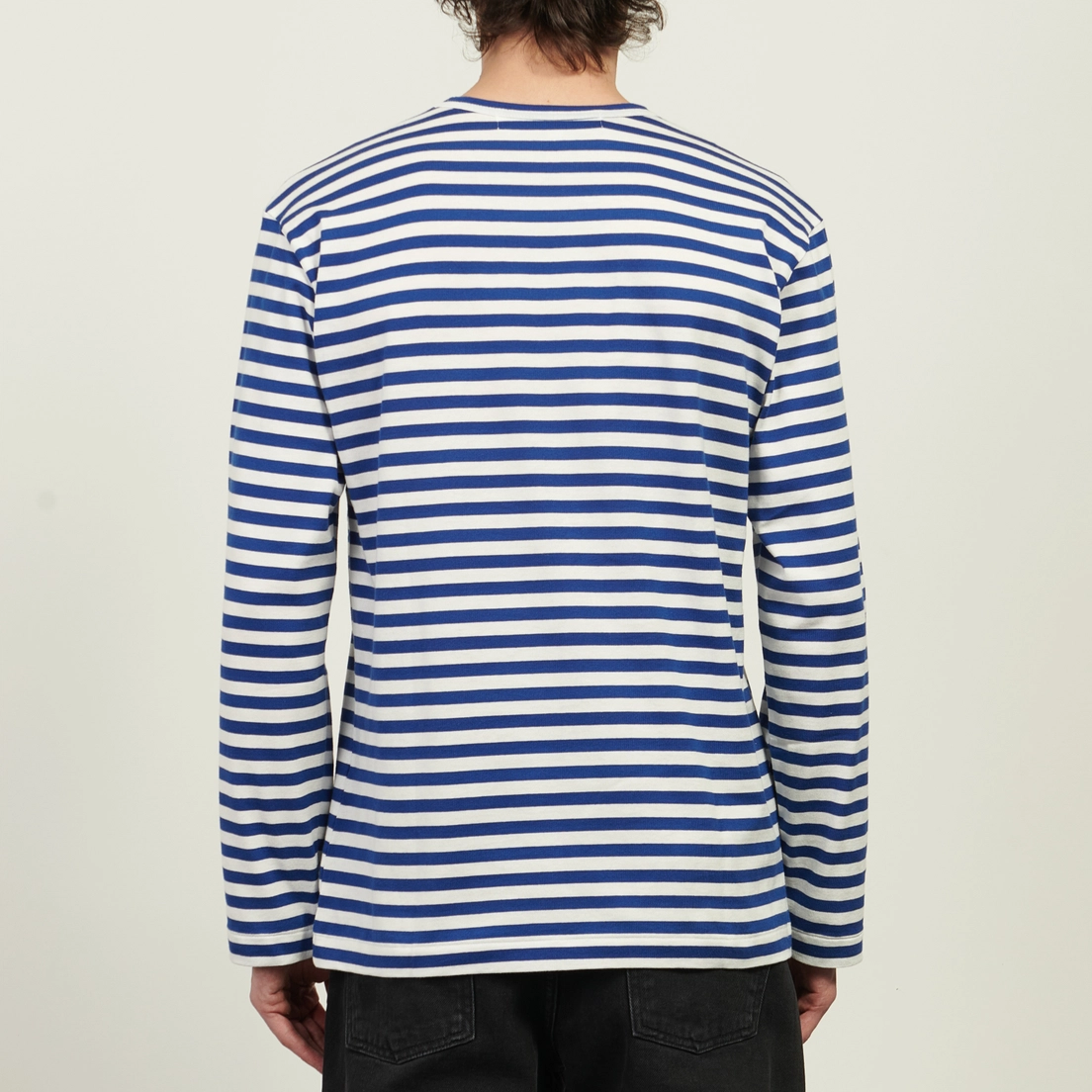Comme des Garcons Play Мужской лонгслив Red Emblem Striped