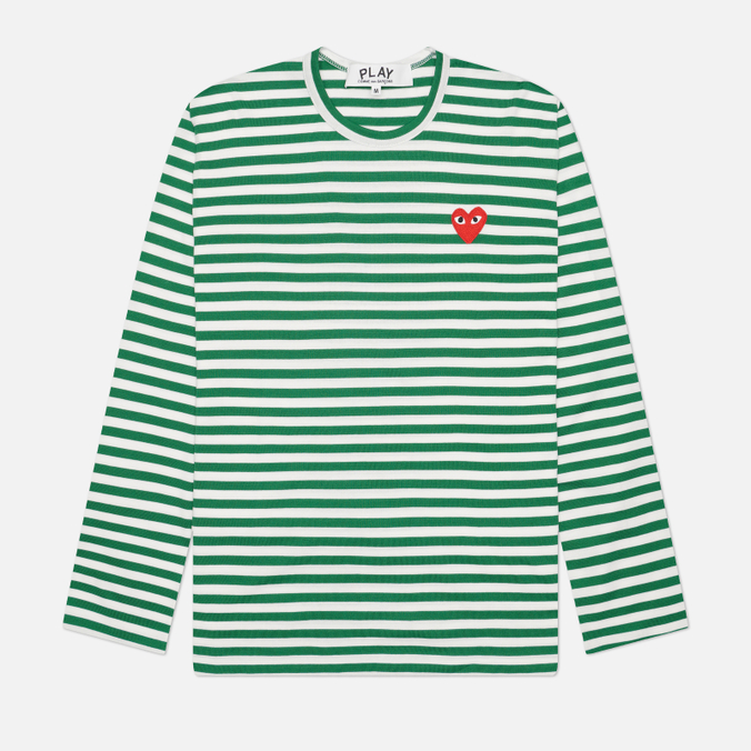 Мужской лонгслив Comme des Garcons Play Red Emblem Striped