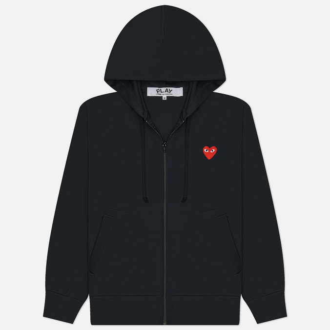 Мужская толстовка Comme des Garcons Play Red Heart Emblem Zip Hoodie