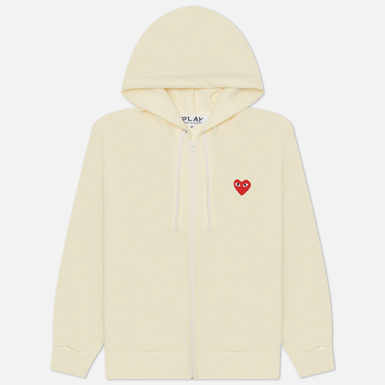 Мужская толстовка Comme des Garcons Play Red Heart Emblem Zip