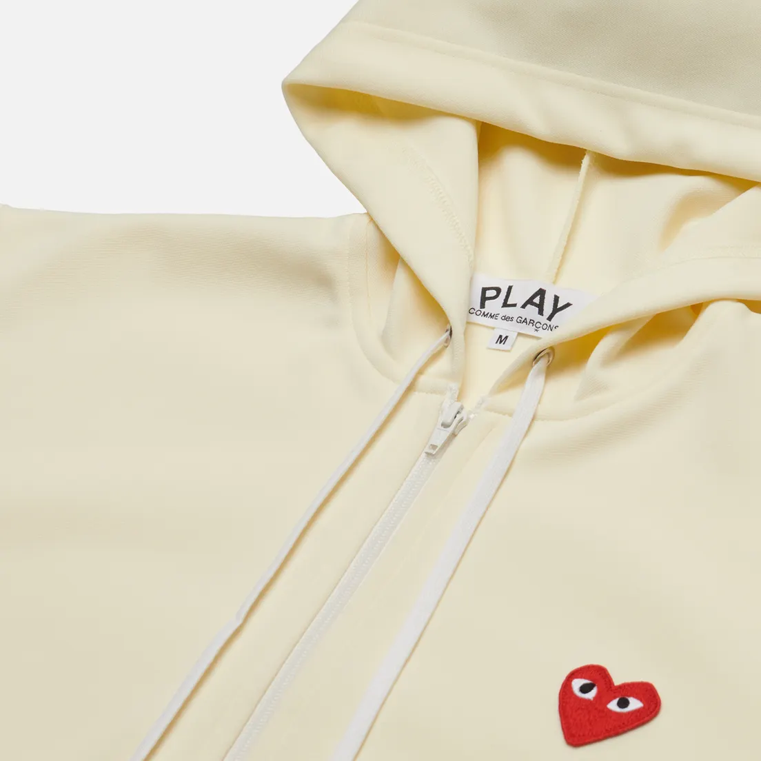 Comme des Garcons Play Мужская толстовка Red Heart Emblem Zip Hoodie