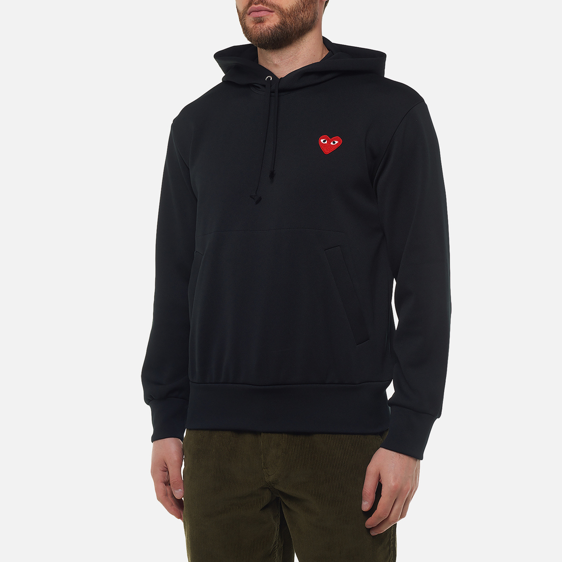 Comme des Garcons Play Мужская толстовка Red Heart Emblem Hoodie