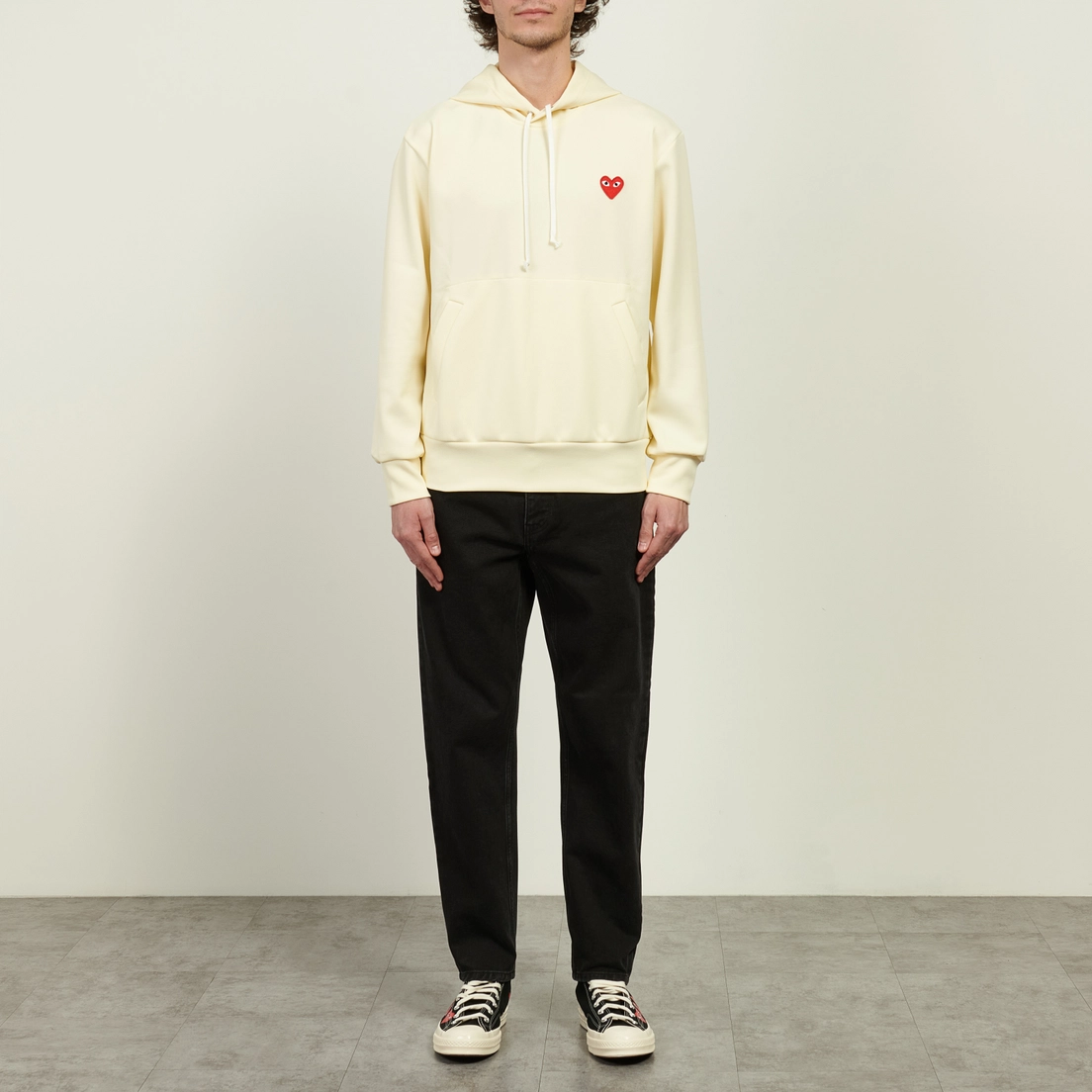Comme des Garcons Play Мужская толстовка Red Heart Emblem Hoodie