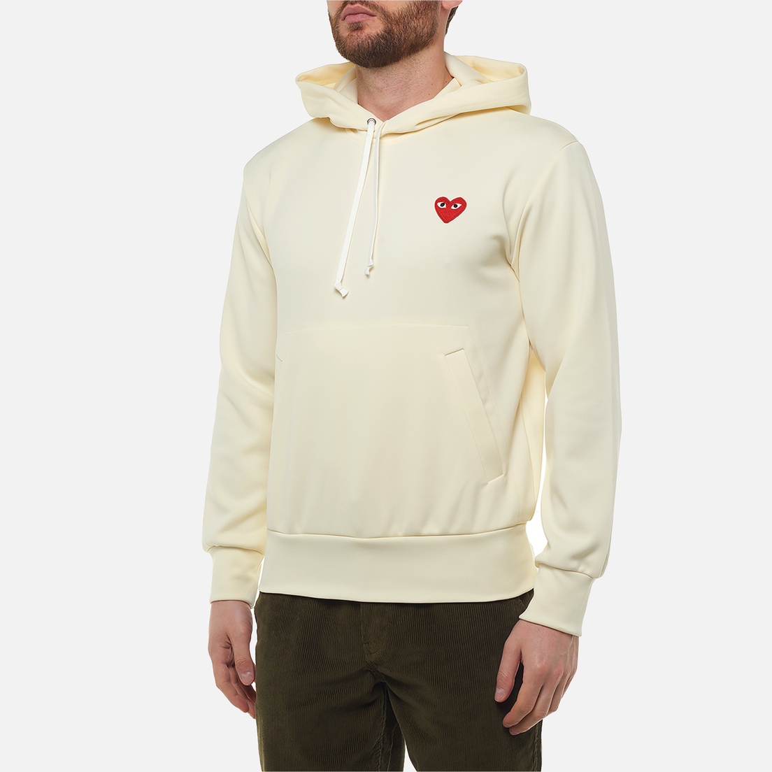 Comme des Garcons Play Мужская толстовка Red Heart Emblem Hoodie