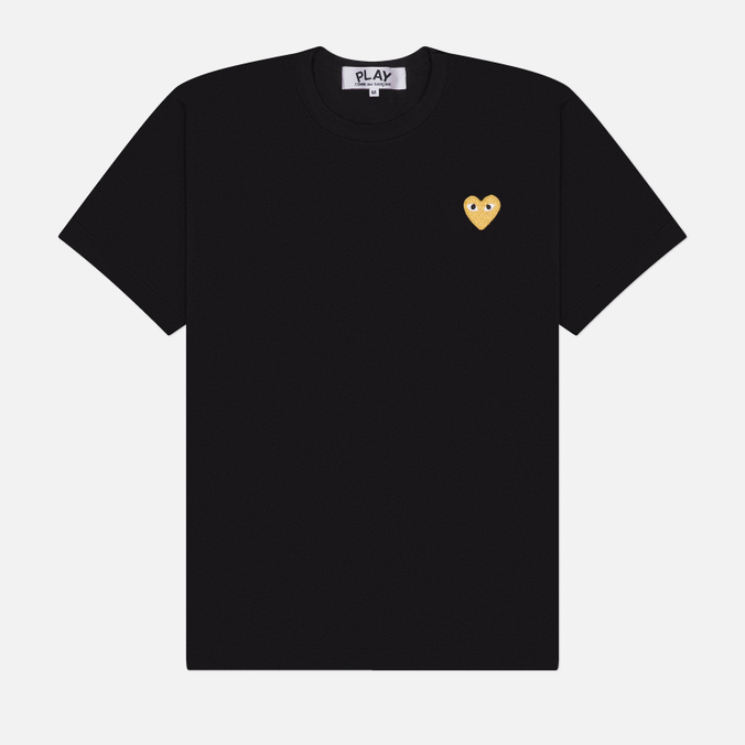 Мужская футболка Comme des Garcons Play Gold Heart Emblem