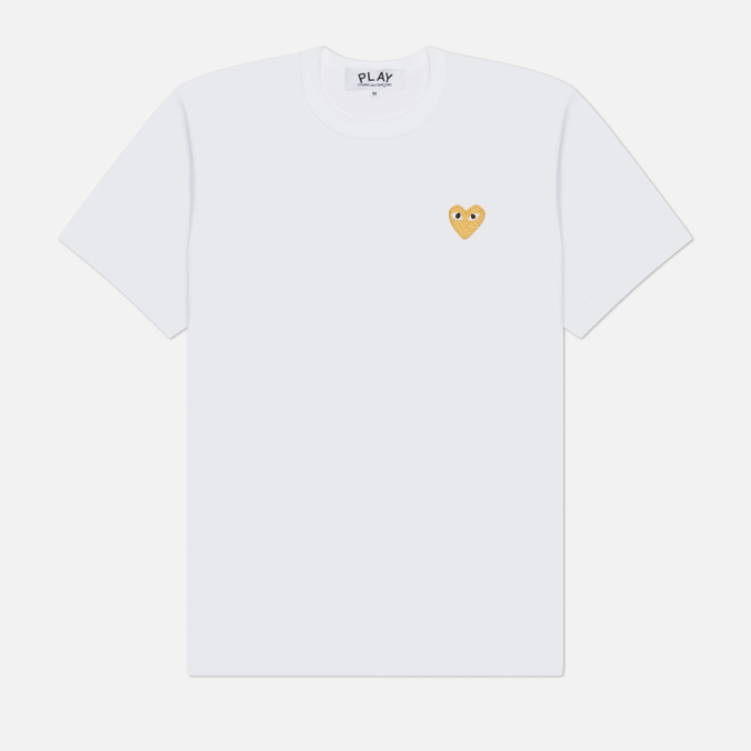 Мужская футболка Comme des Garcons Play Gold Heart Emblem