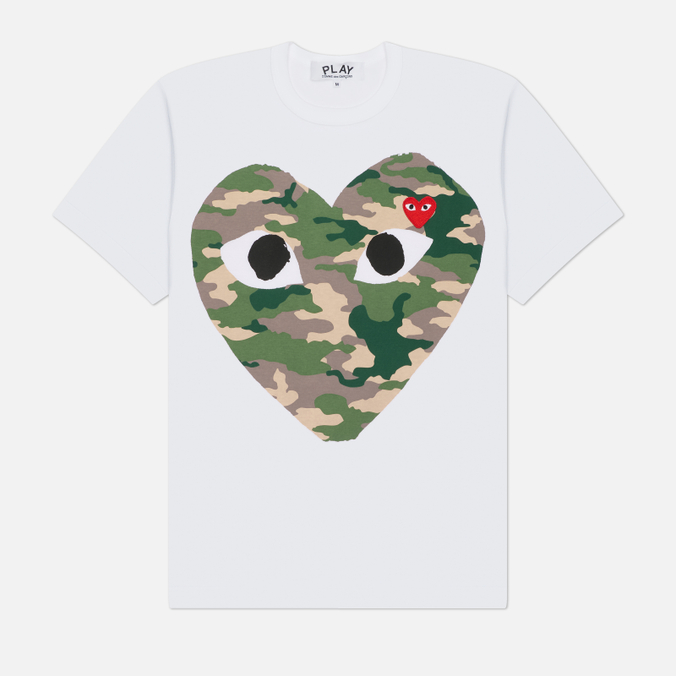 Мужская футболка Comme des Garcons Play Printed Camo Heart