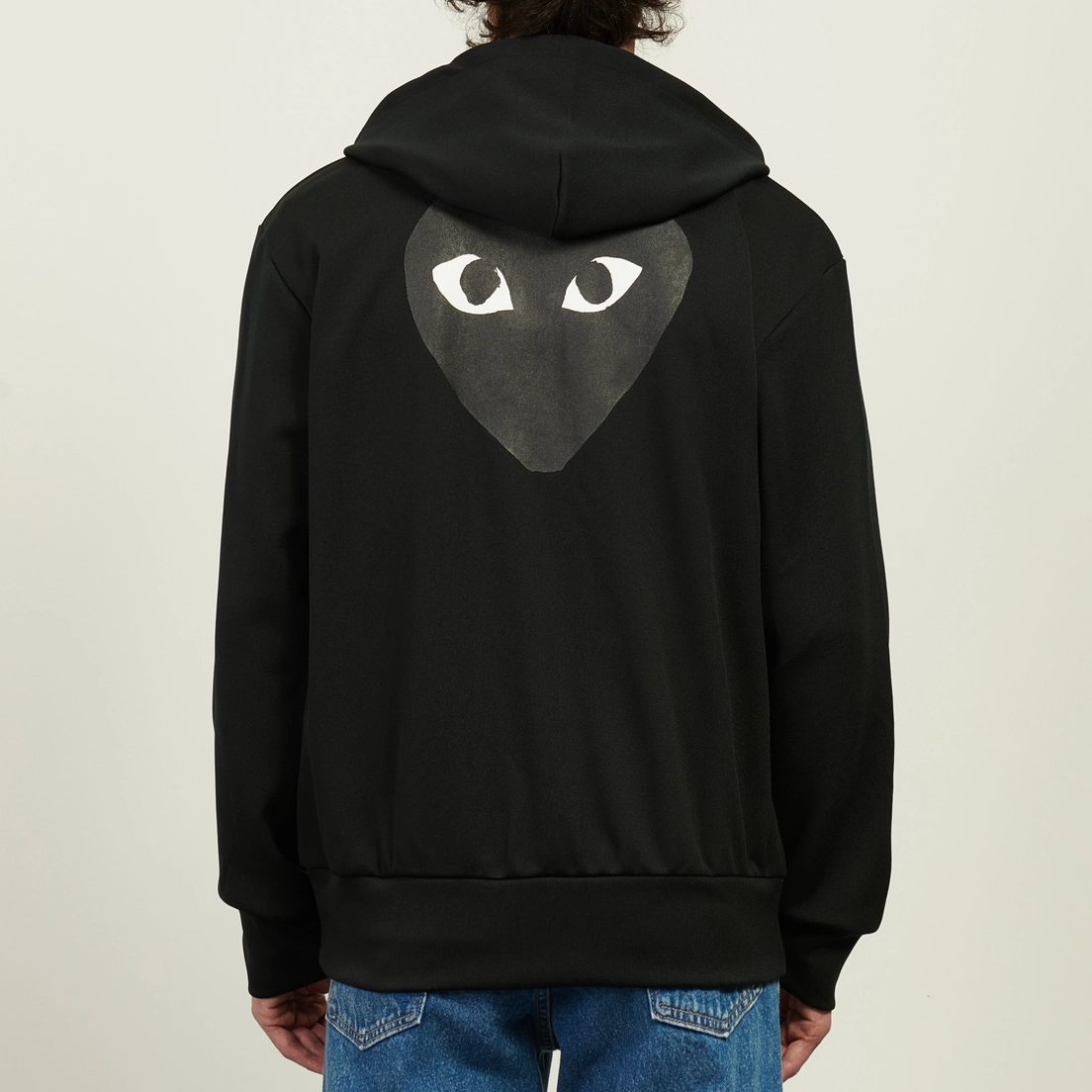 Comme des Garcons Play Мужская толстовка Black Emblem Zip Hoodie