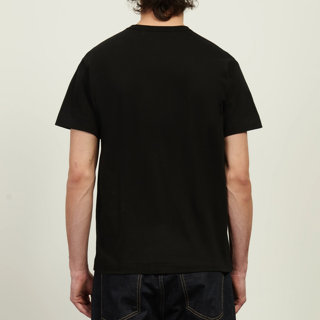 Comme des Garcons Play Мужская футболка Double Red Emblem