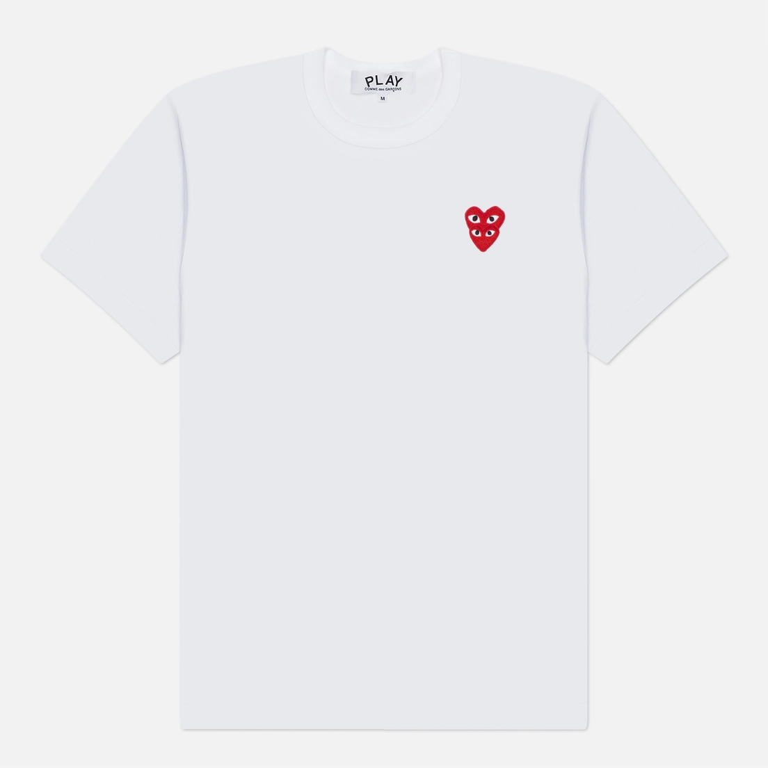 Comme des Garcons Play Мужская футболка Double Red Emblem