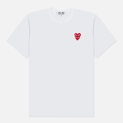Comme des Garcons Play Мужская футболка Double Red Emblem
