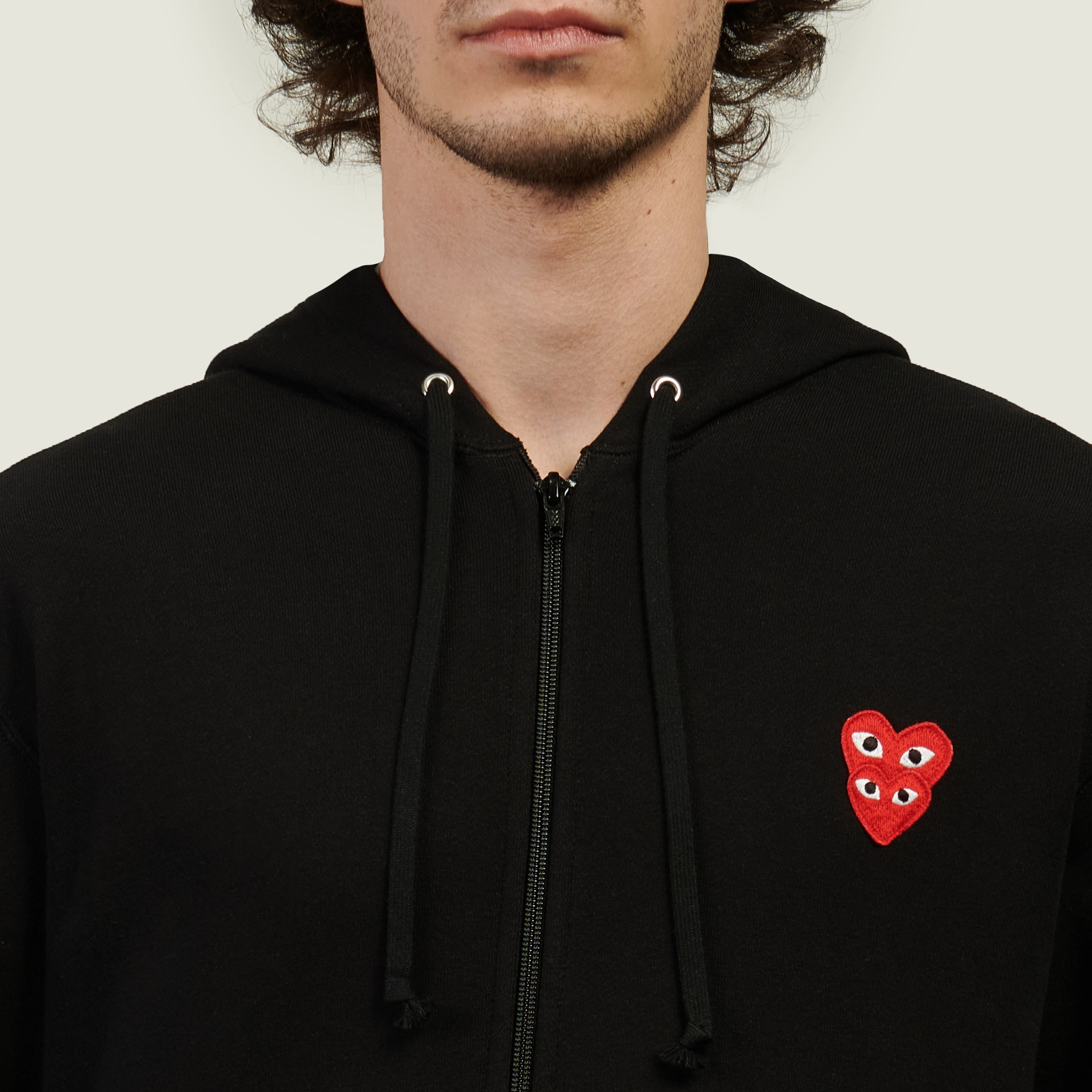 Мужская толстовка Comme des Garcons Play Double Red Emblem Full