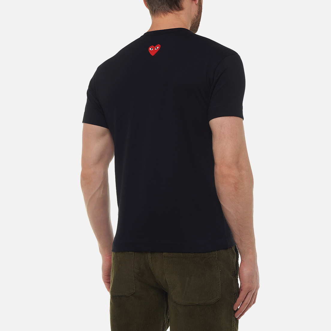 Comme des Garcons Play Мужская футболка Classic Red Heart On Back