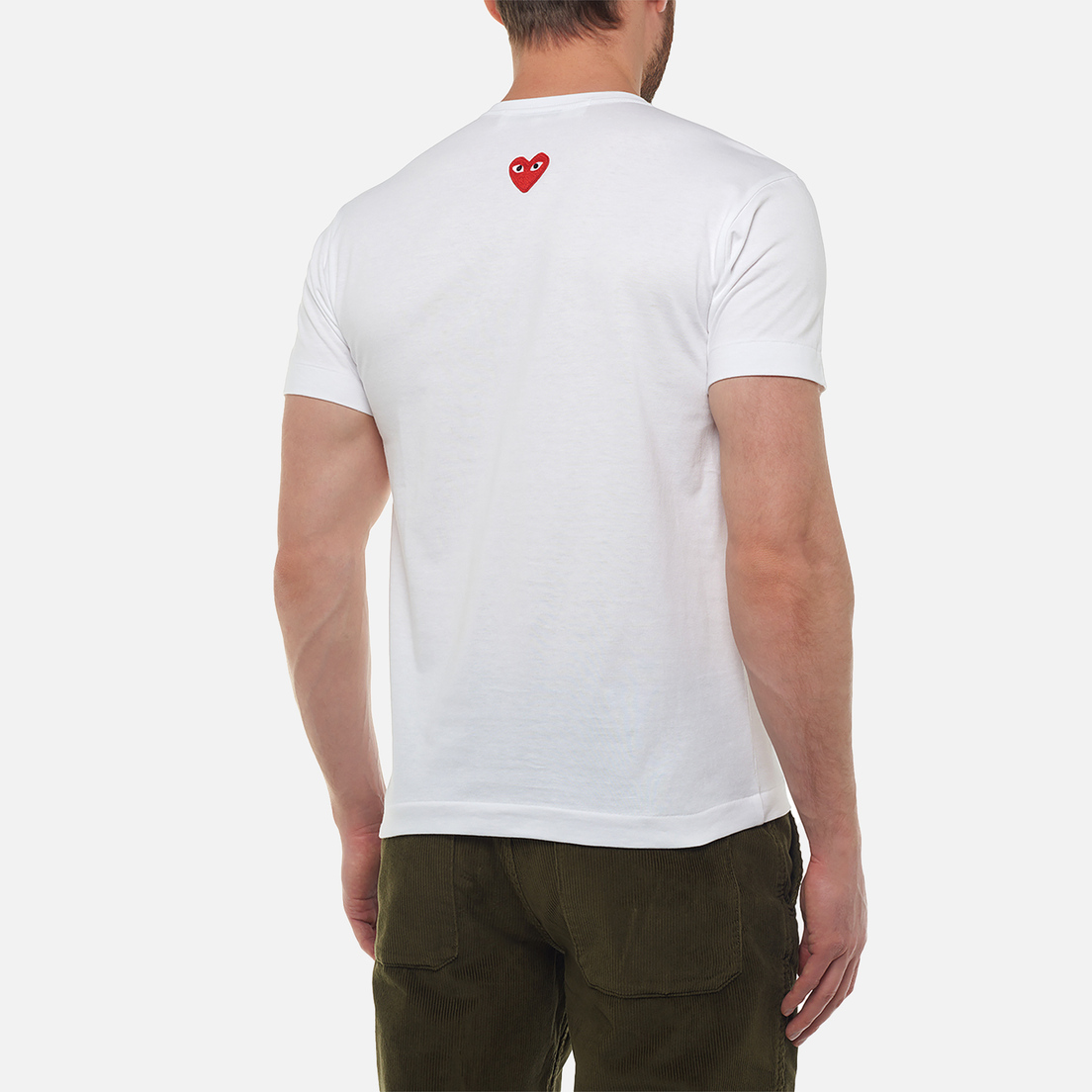 Comme des Garcons Play Мужская футболка Classic Red Heart On Back