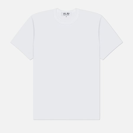 Мужская футболка Comme des Garcons Play Black Back Emblem, цвет белый
