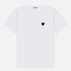 Comme des Garcons Play Мужская футболка Black Emblem x Rhinestone