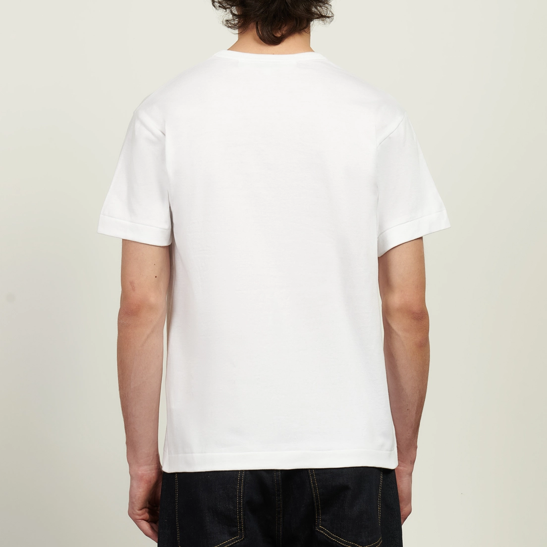 Comme des Garcons Play Мужская футболка Red Emblem x Rhinestone