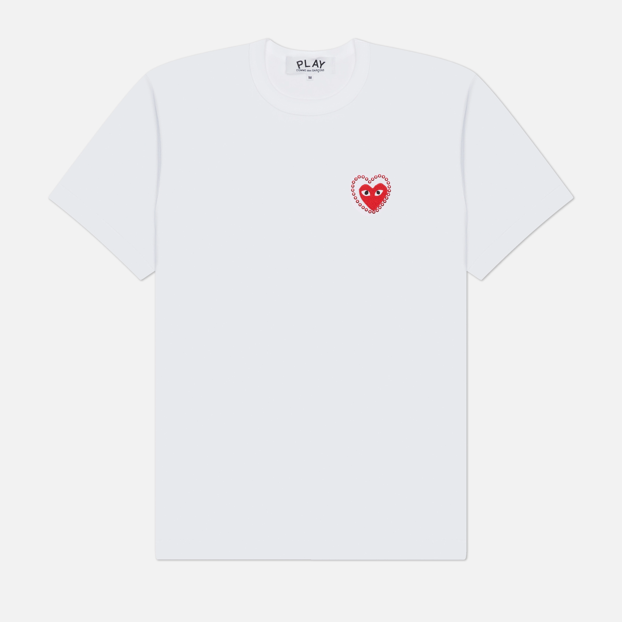 Мужская футболка Comme des Garcons Play Metalstone Heart, AX-T802