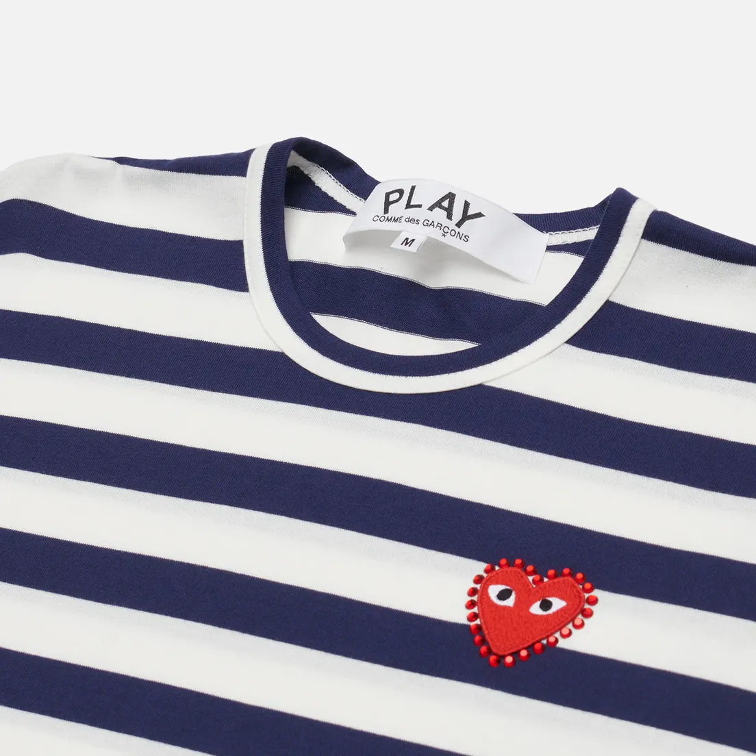 Comme des Garcons Play Мужской лонгслив Red Emblem x Rhinestone