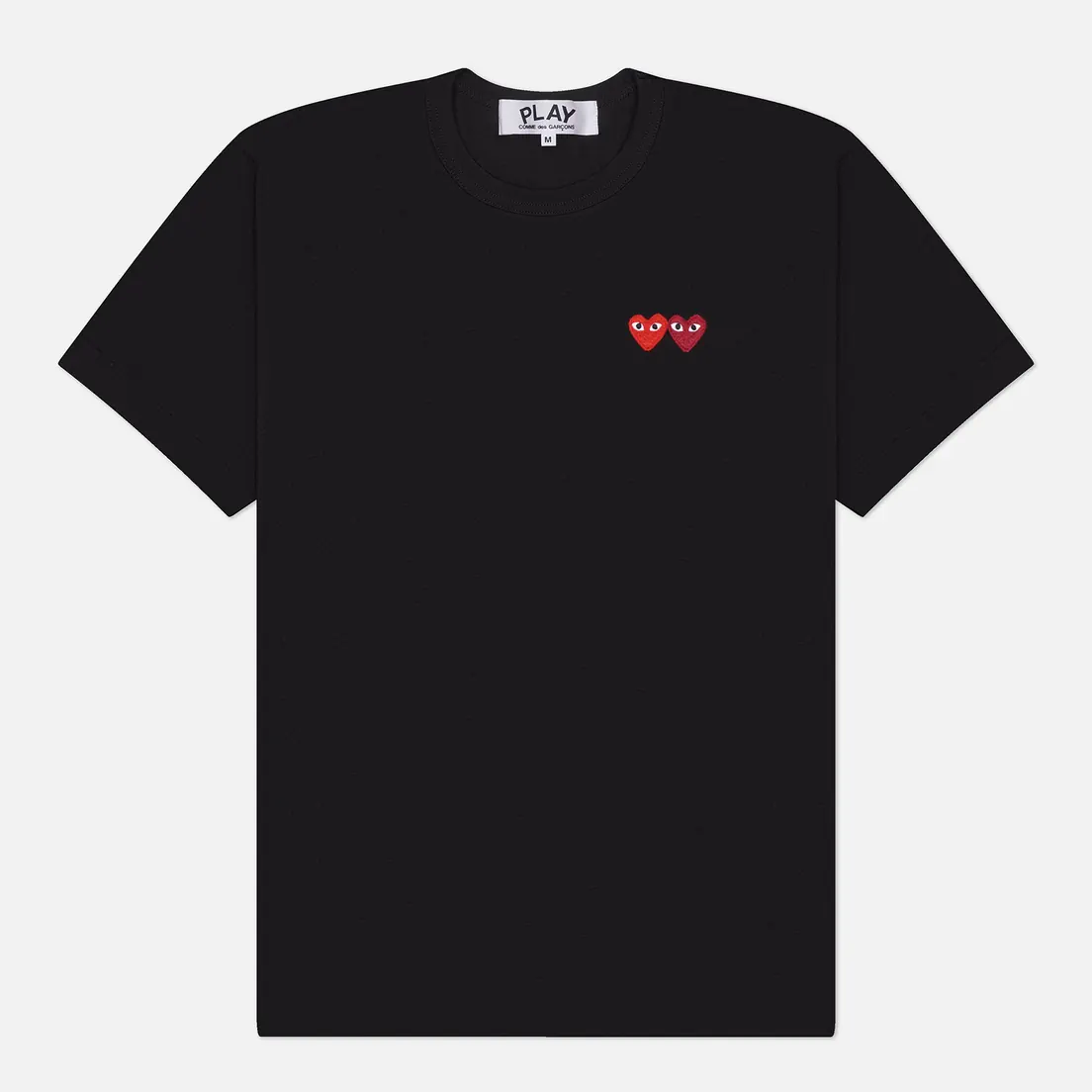 Comme des Garcons Play Мужская футболка Double Heart Emblem