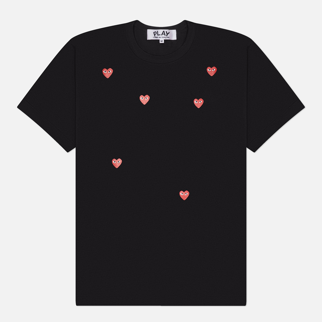 Comme des Garcons Play Мужская футболка Multi Heart Emblem