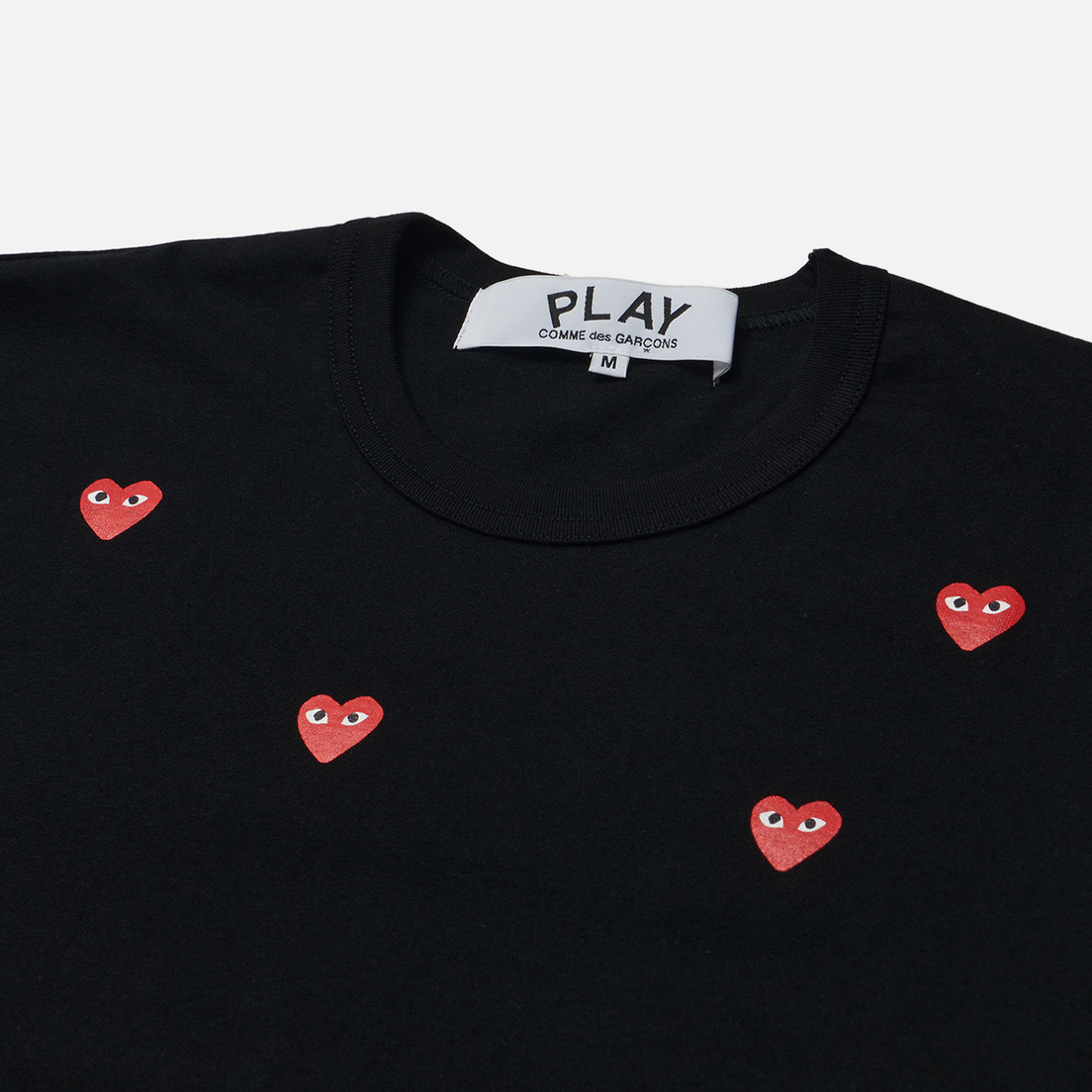 Comme des Garcons Play Мужская футболка Multi Heart Emblem