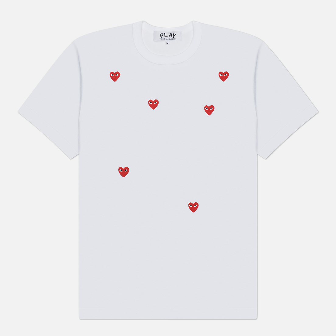 Comme des Garcons Play Мужская футболка Multi Heart Emblem