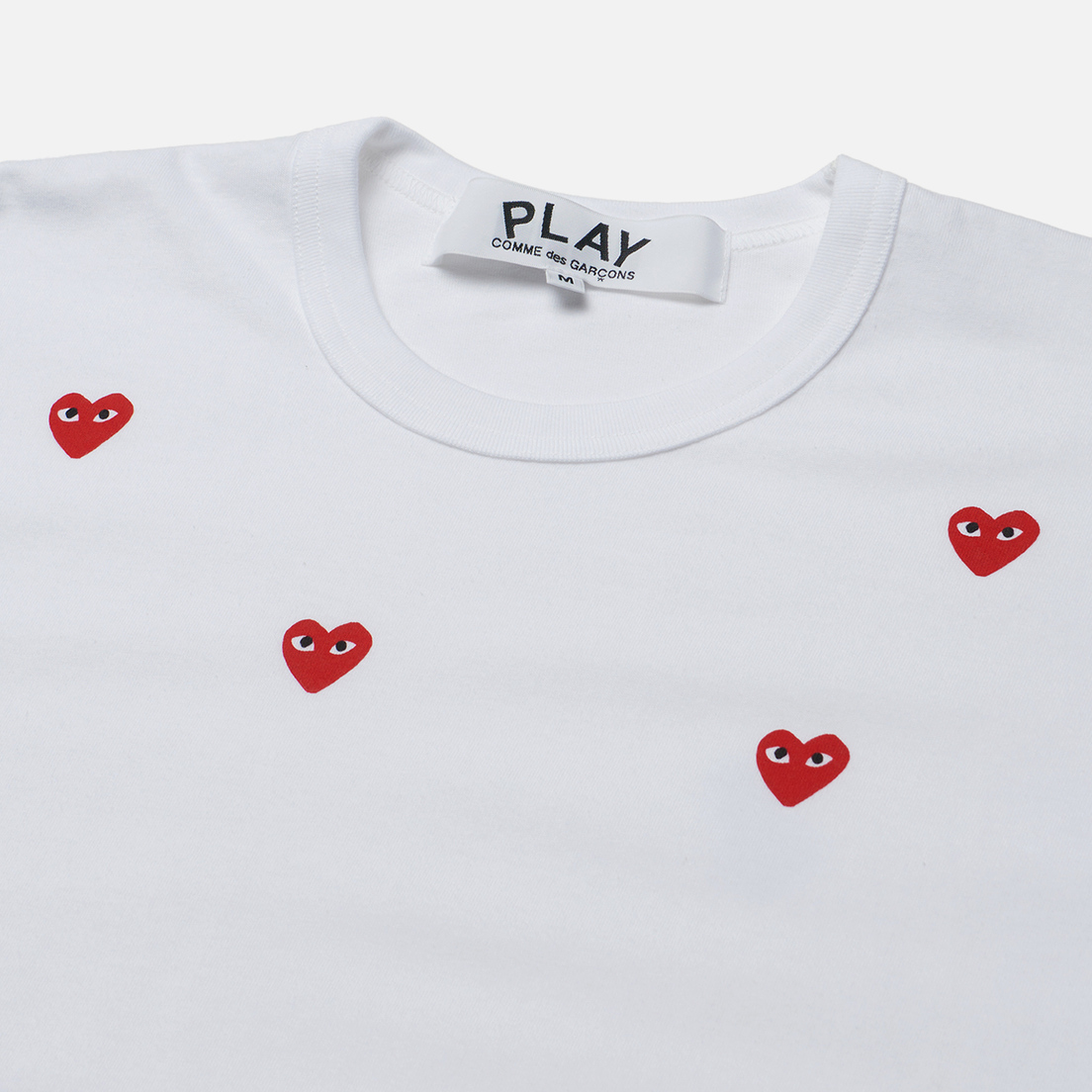 Comme des Garcons Play Мужская футболка Multi Heart Emblem